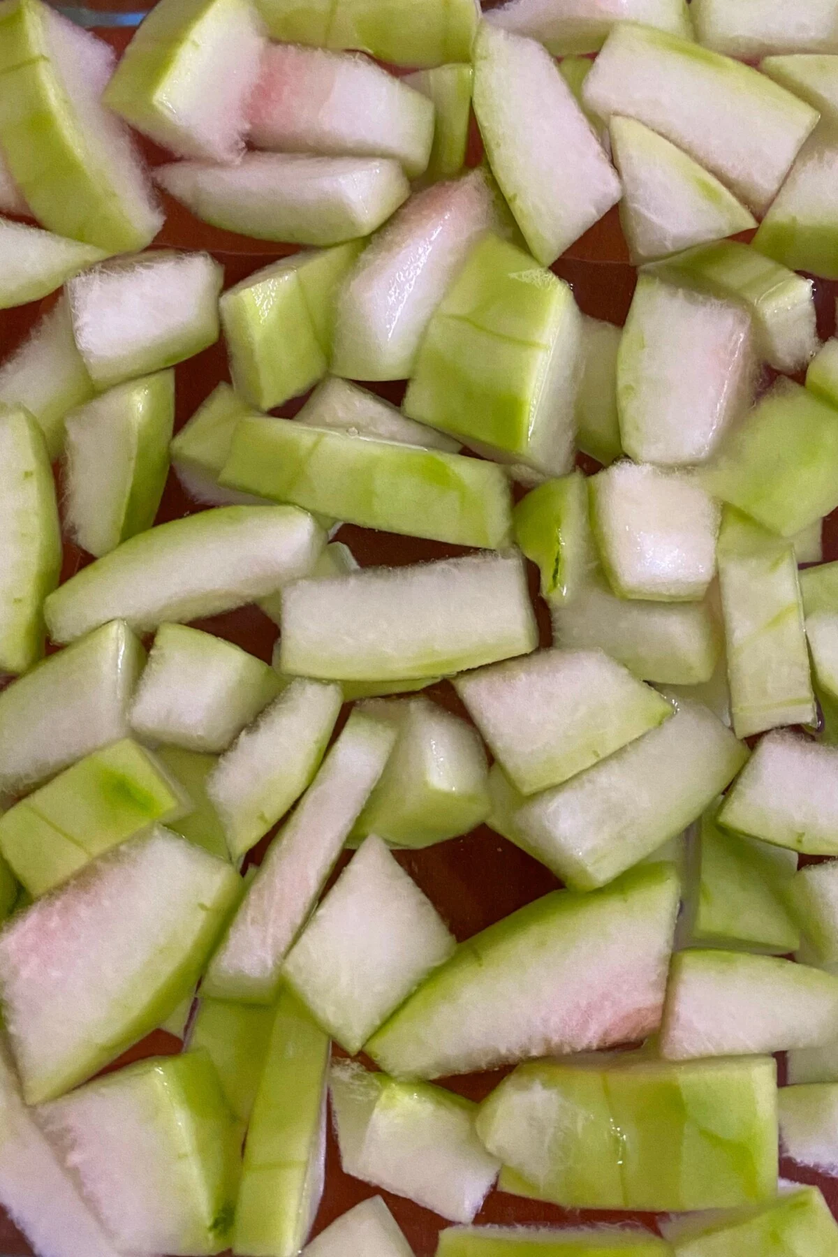 raw peeled watermelon rinds