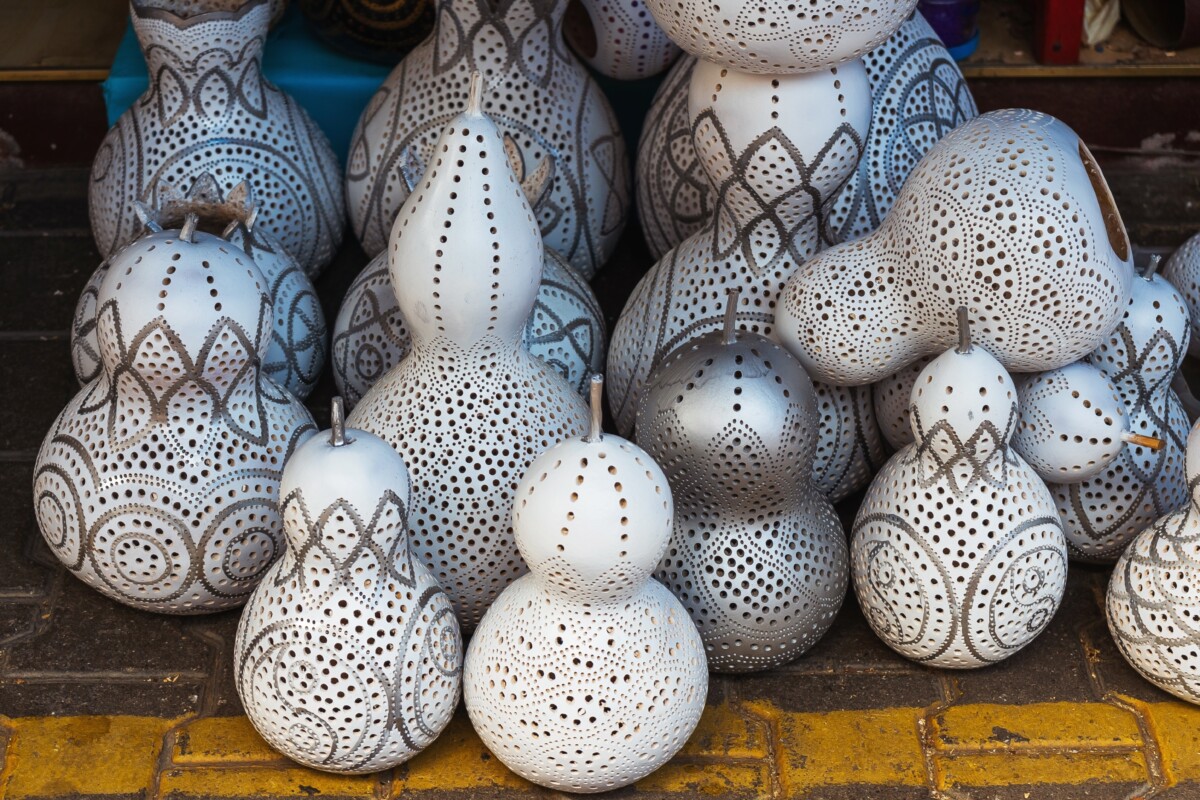 Calabash gourds made into lanterns