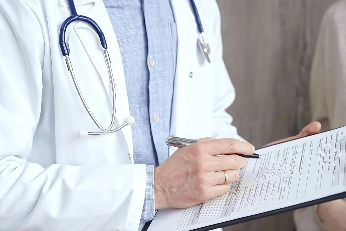 Doctor with clipboard