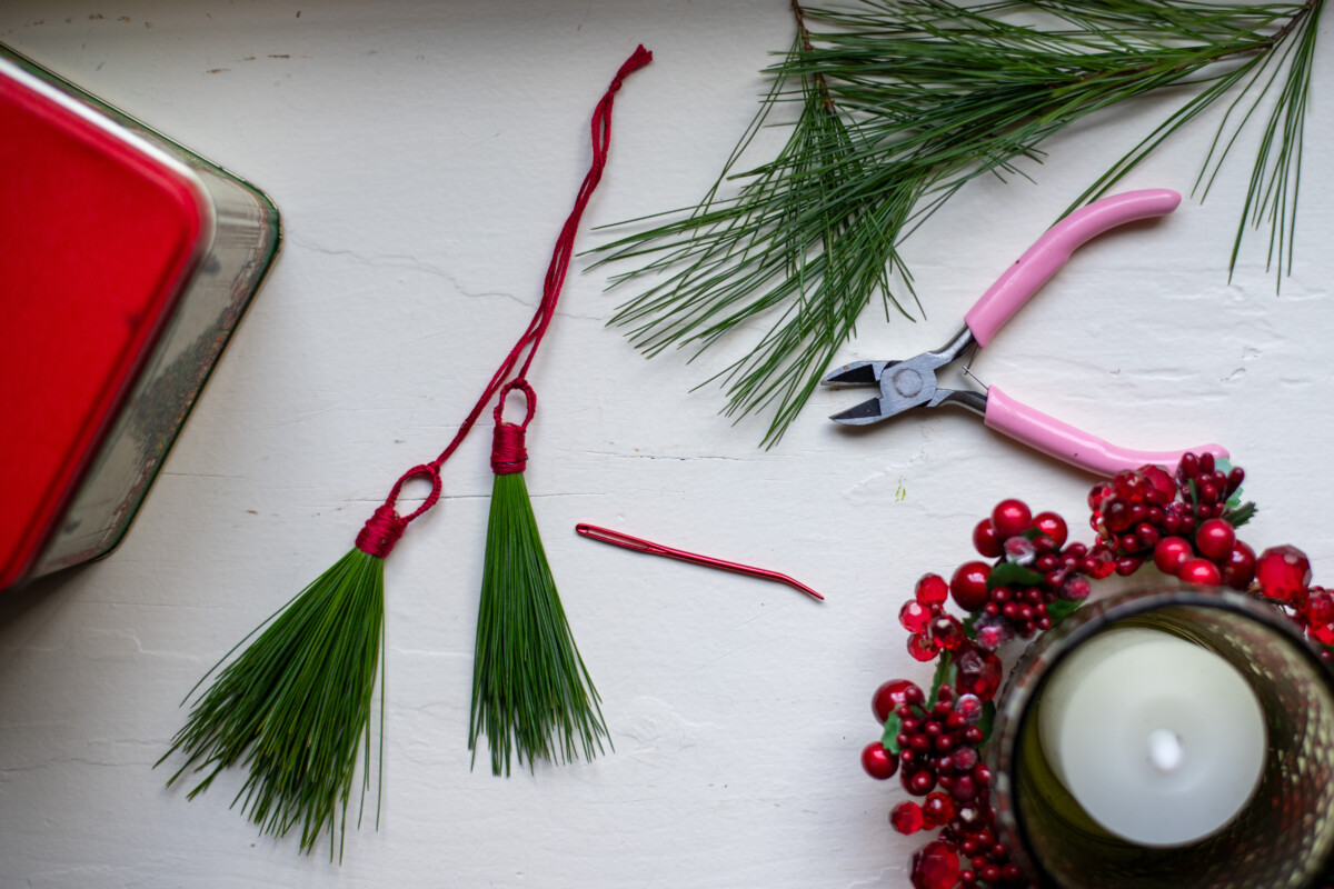 Pine needles tassels