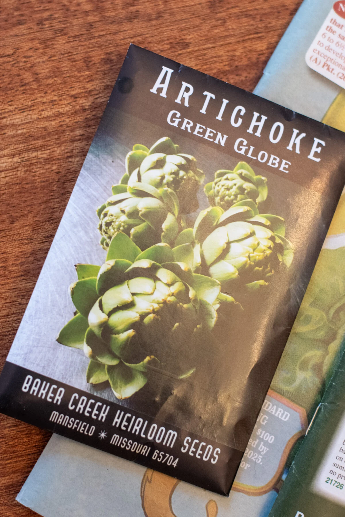 Rare Seed artichoke seed packet